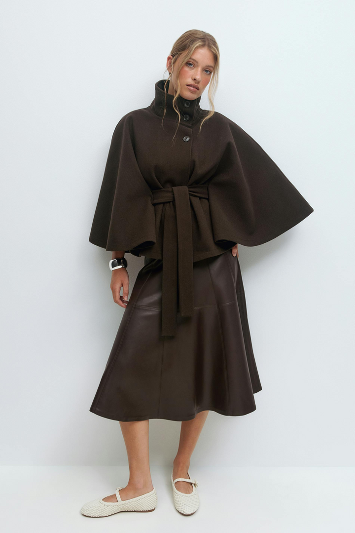 Rosa | Belted Cape Jacket