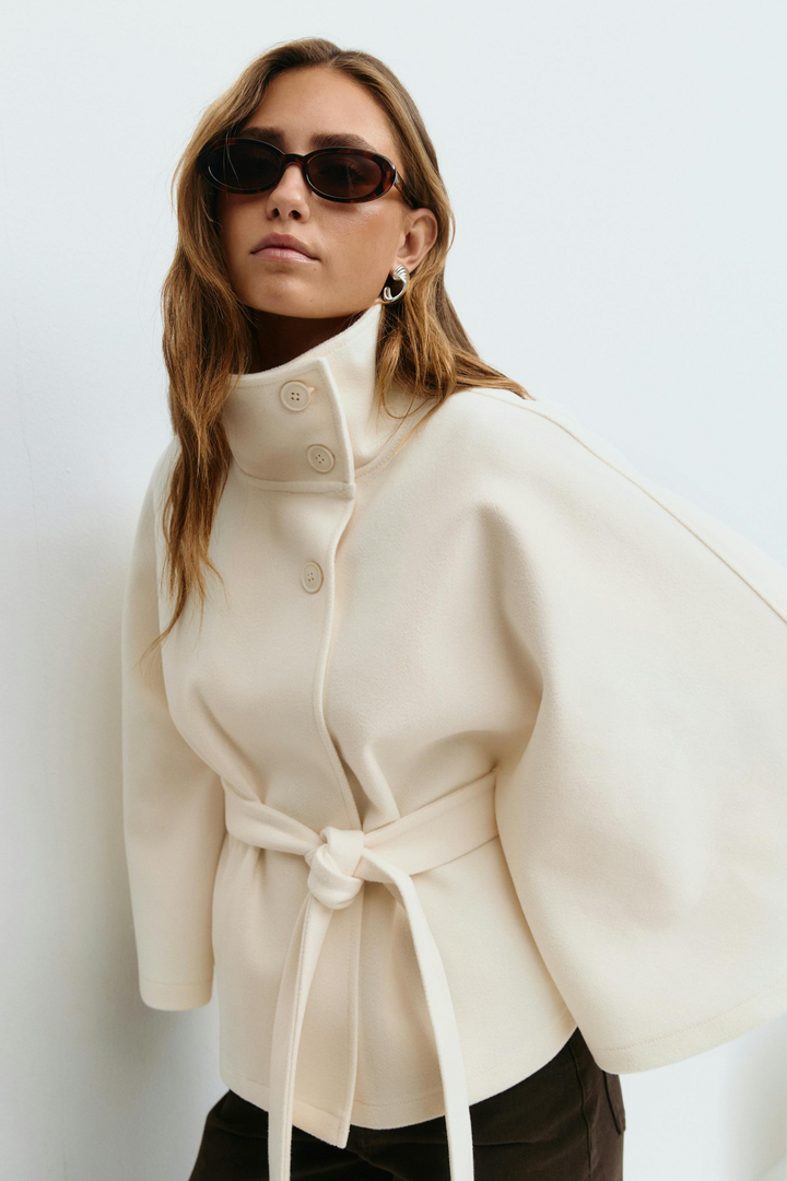 Rosa | Belted Cape Jacket