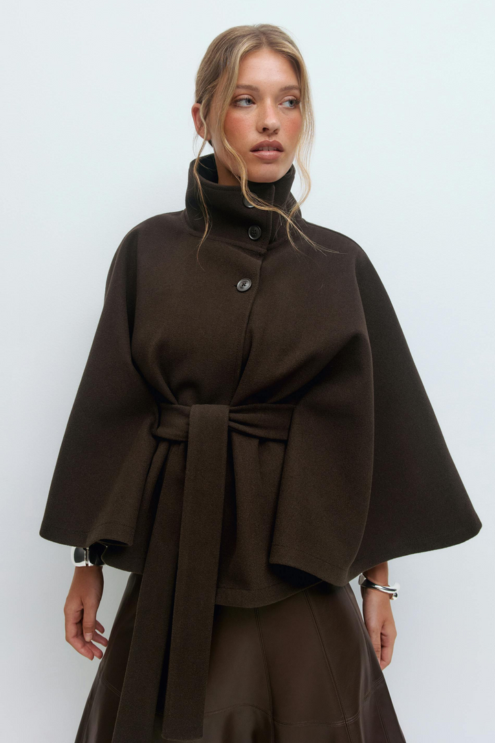 Rosa | Belted Cape Jacket