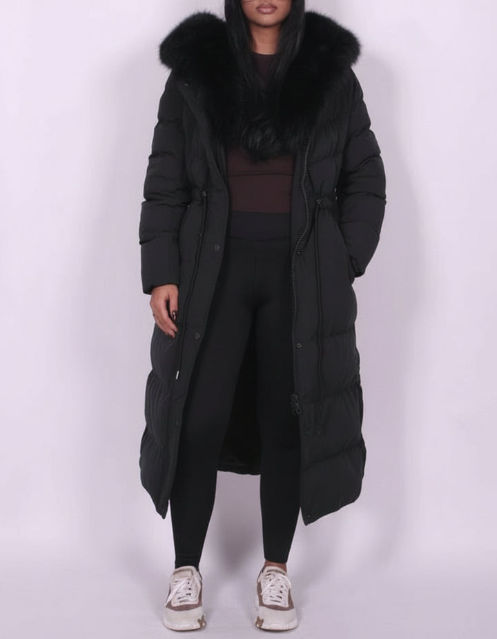 Aurora™ | Luxe Fur-Collar Long Puffer Coat