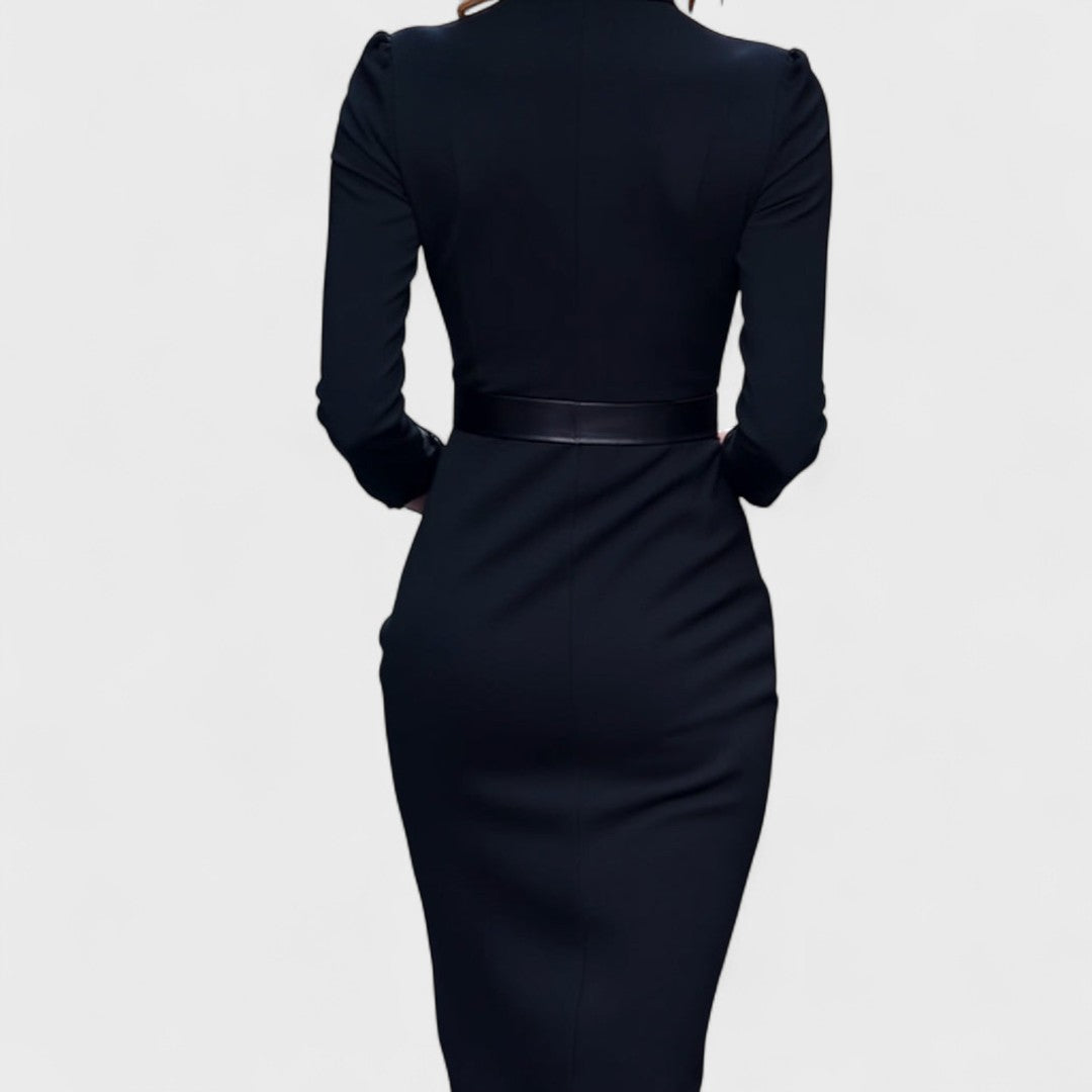 Valentina™ | Elegant Belted Pencil Dress