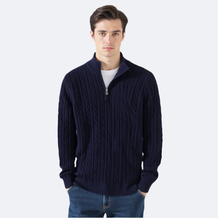 Cambridge™ | Half-Zip Cable Knit Sweater