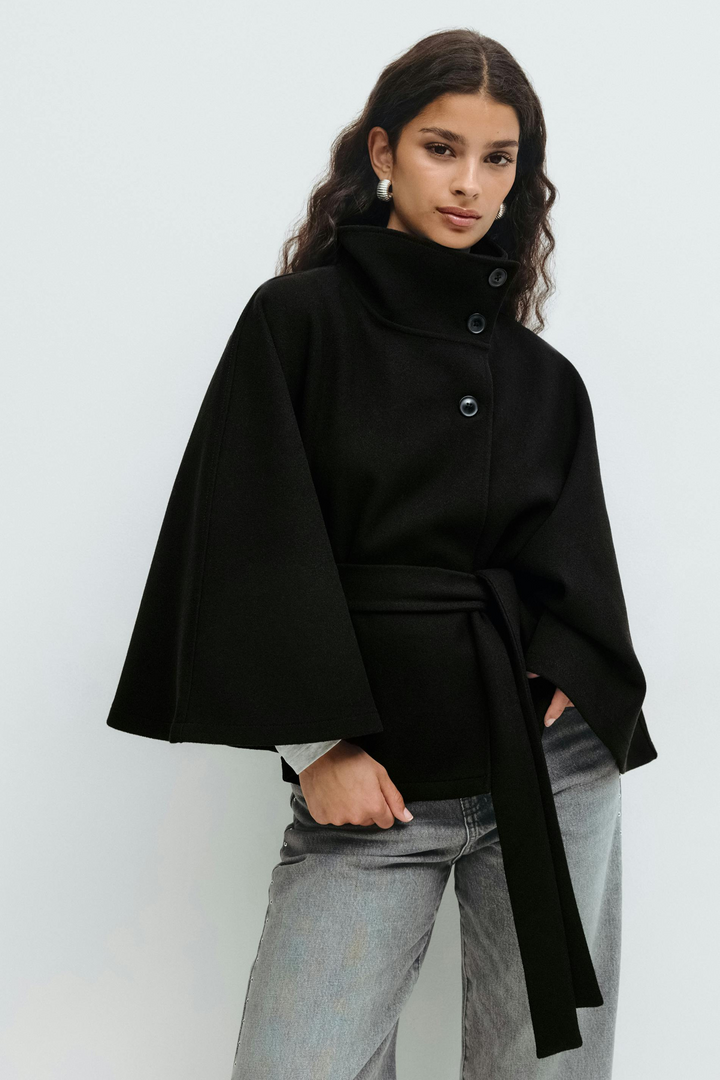 Rosa | Belted Cape Jacket