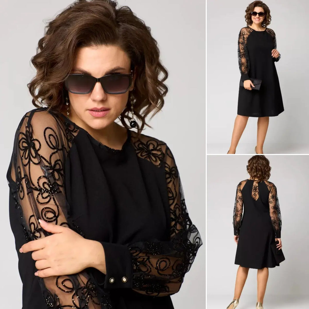 Maxima | Elegant black sexy lace dress