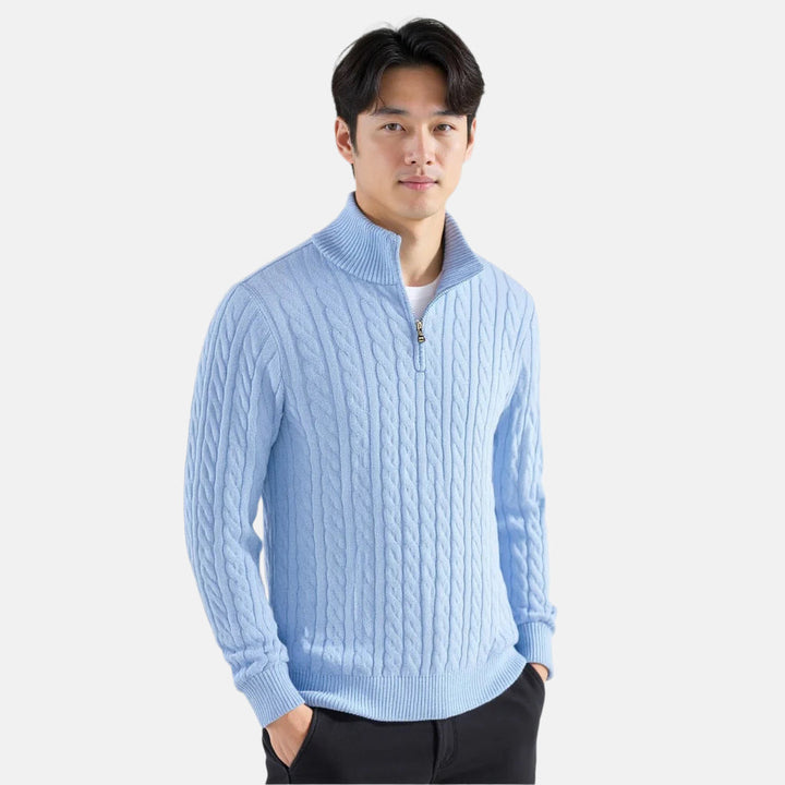 Cambridge™ | Half-Zip Cable Knit Sweater