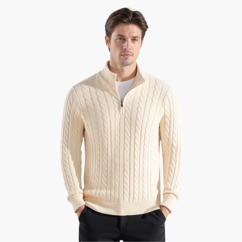 Cambridge™ | Half-Zip Cable Knit Sweater