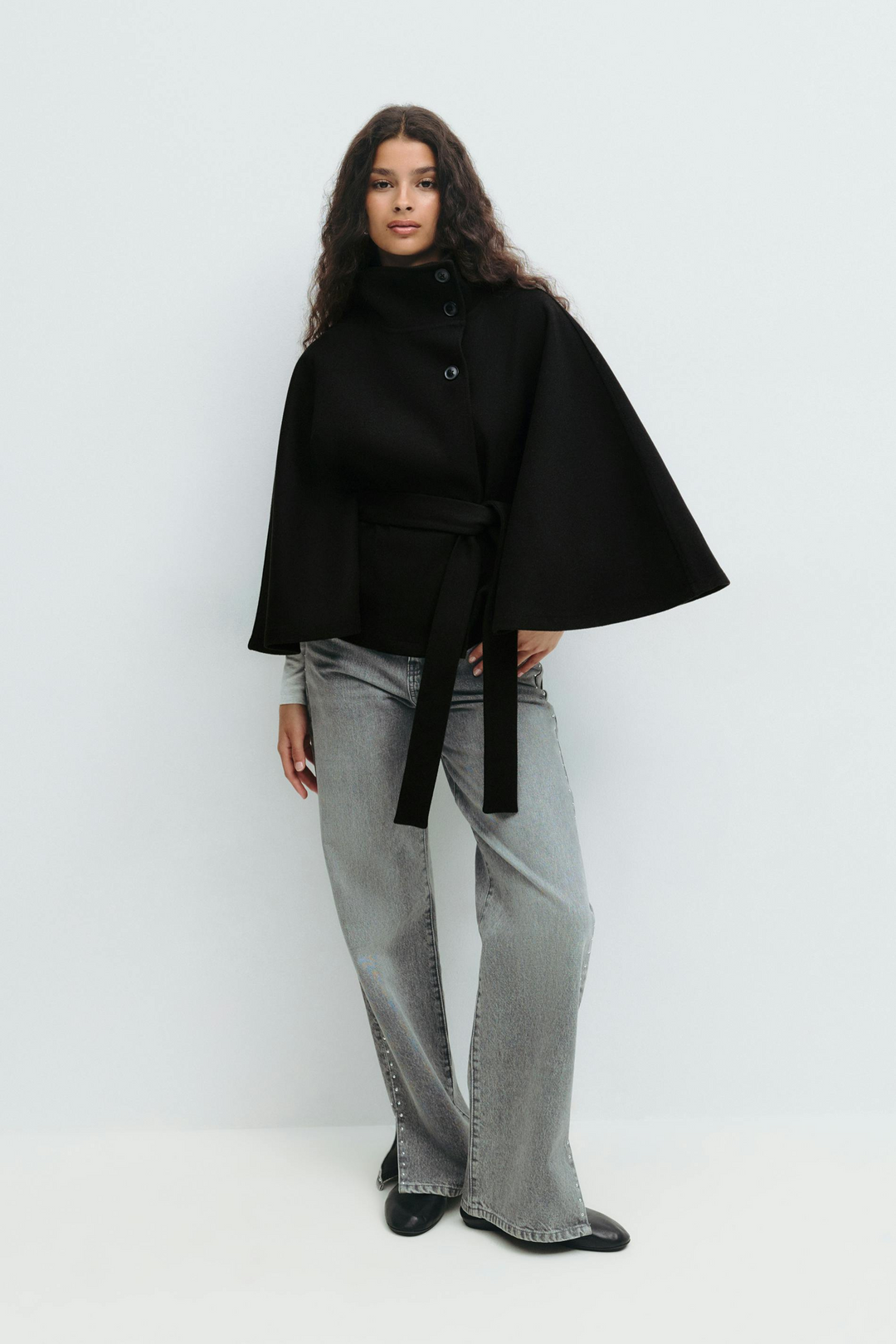 Rosa | Belted Cape Jacket