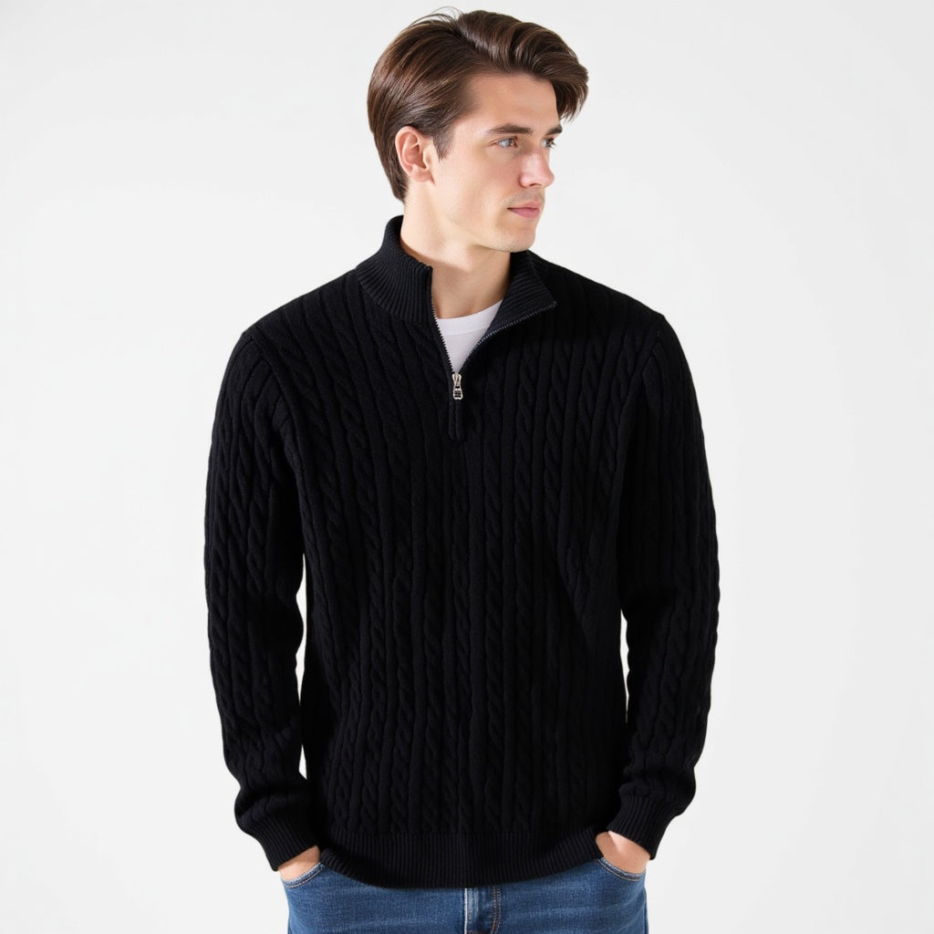 Cambridge™ | Half-Zip Cable Knit Sweater