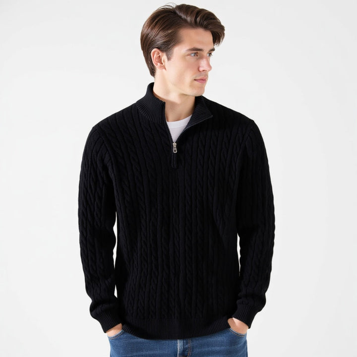 Cambridge™ | Half-Zip Cable Knit Sweater