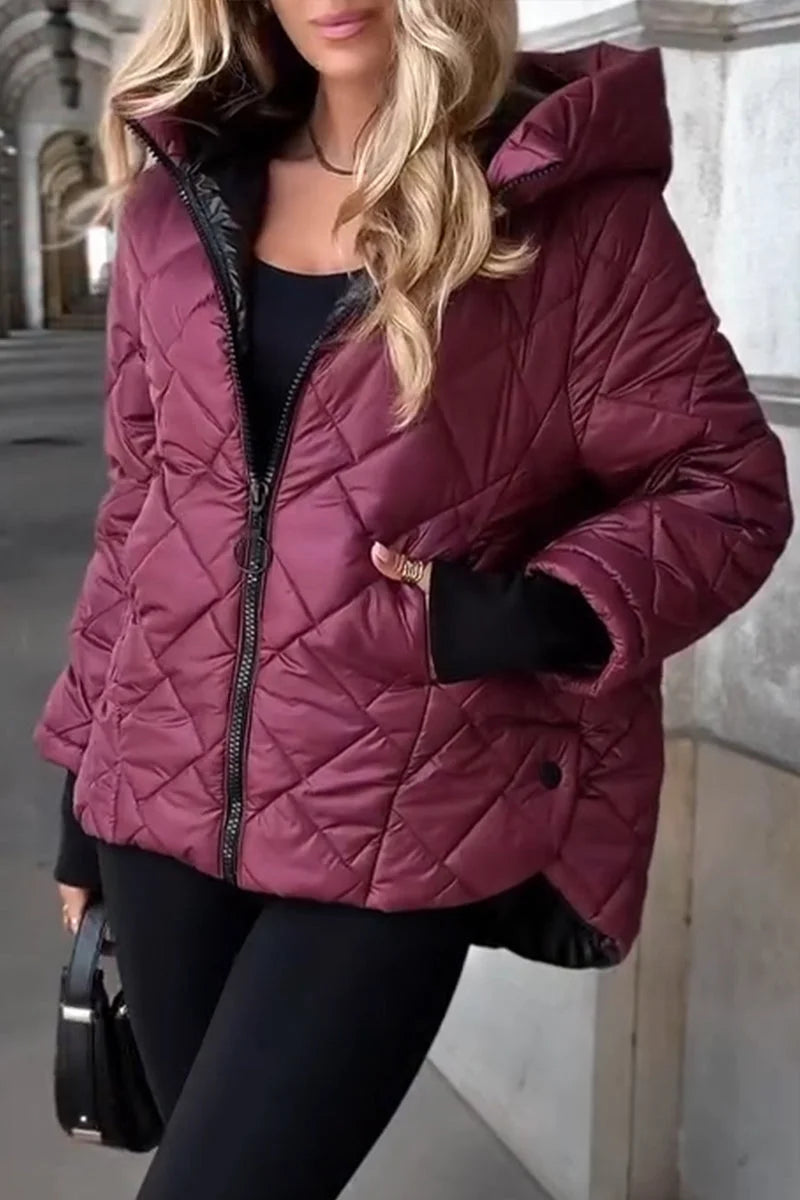 Amara™ | Quilted Hooded Jacket – Everyday Elegance