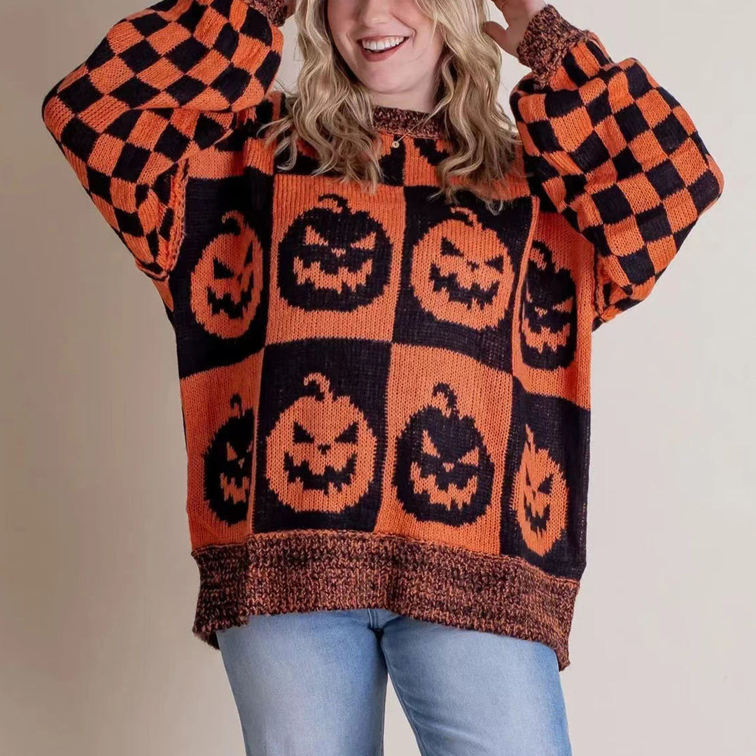 Cozy Halloween Knit | Pumpkins & Ghosts Sweater