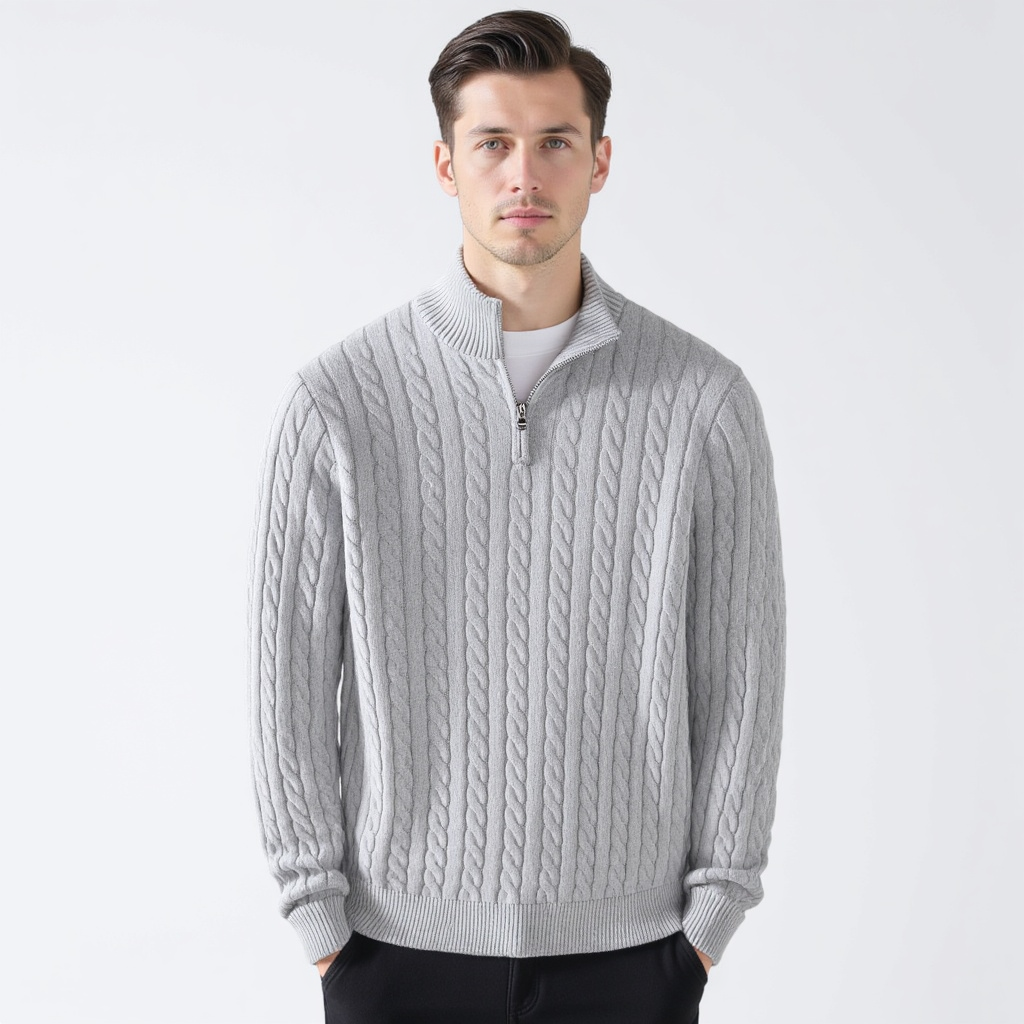 Cambridge™ | Half-Zip Cable Knit Sweater
