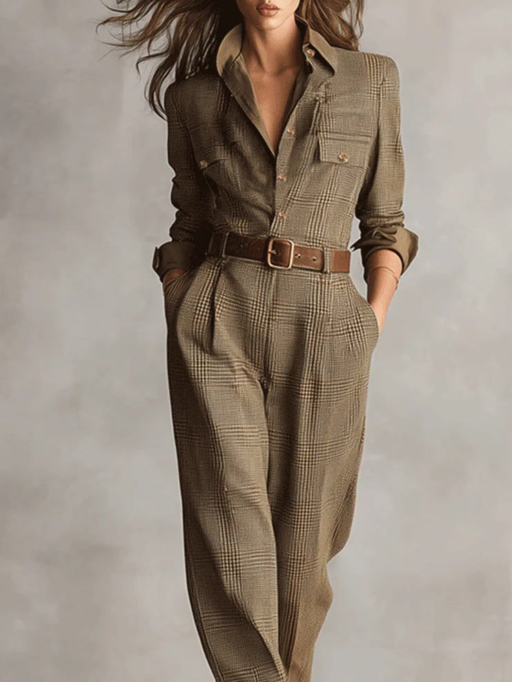 Valeria™| Heritage Check Jumpsuit|