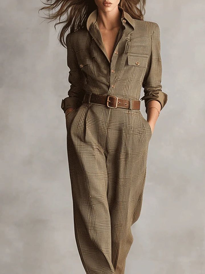 Valeria™| Heritage Check Jumpsuit|