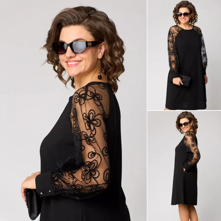 Maxima | Elegant black sexy lace dress