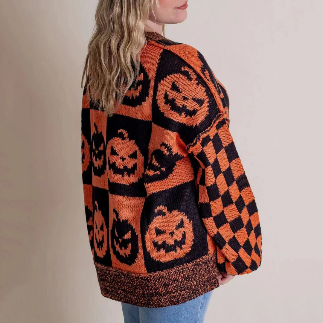 Cozy Halloween Knit | Pumpkins & Ghosts Sweater