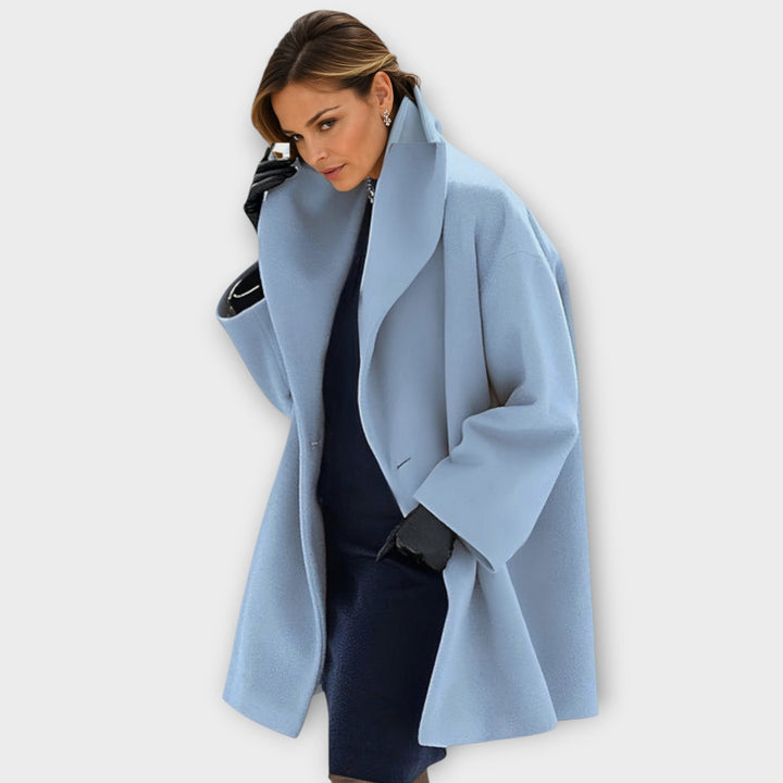 Valentina | Sky Blue Wool Elegance Coat