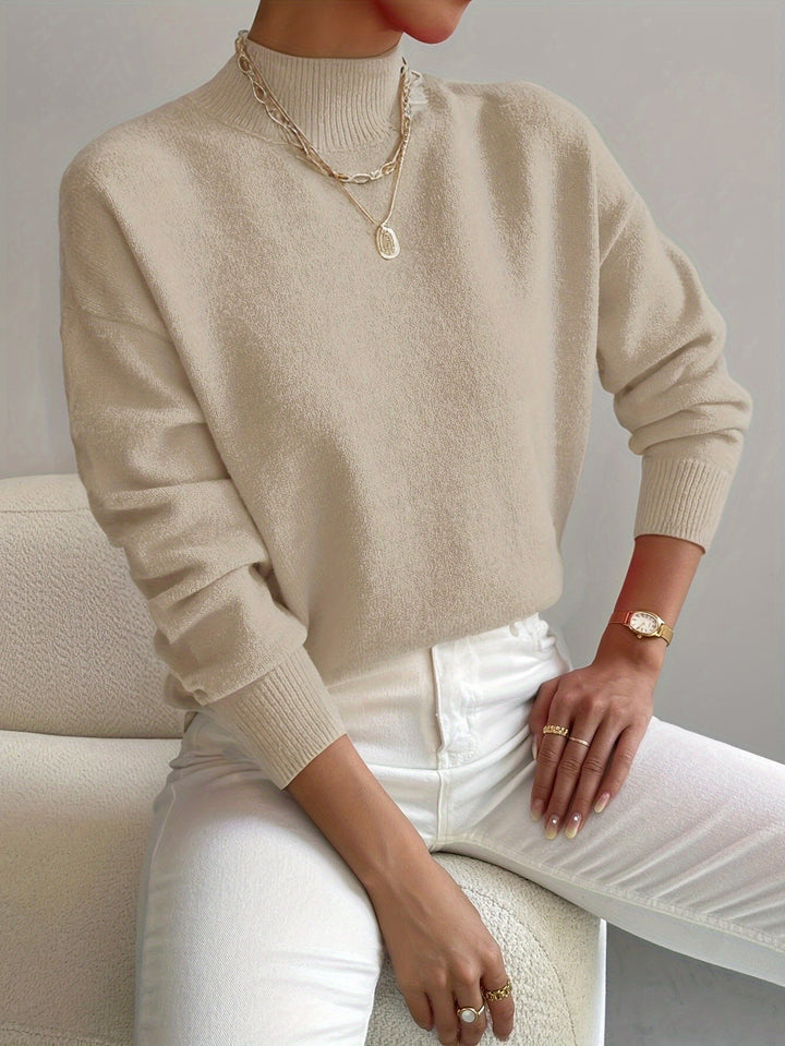 Maria Elegant High-Neck Sweater