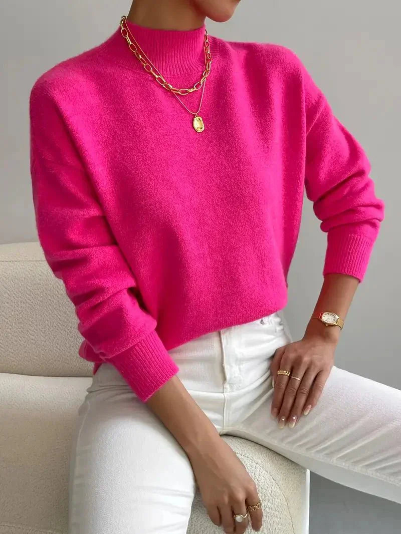 Maria Elegant High-Neck Sweater