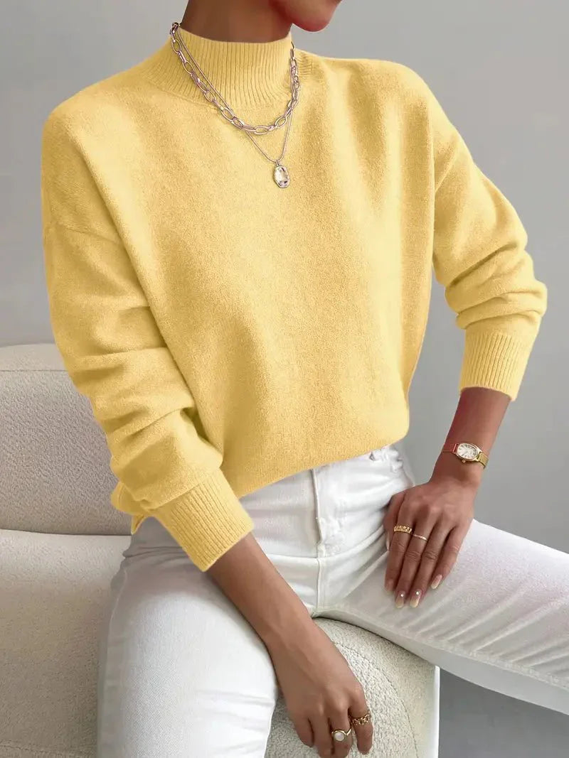 Maria Elegant High-Neck Sweater