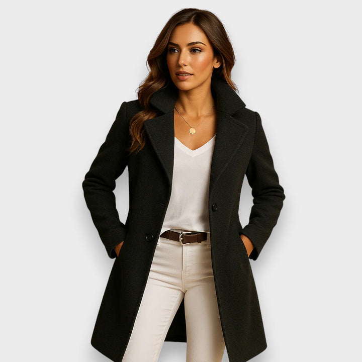 Evelaine™ Structured Wool-Blend Coat