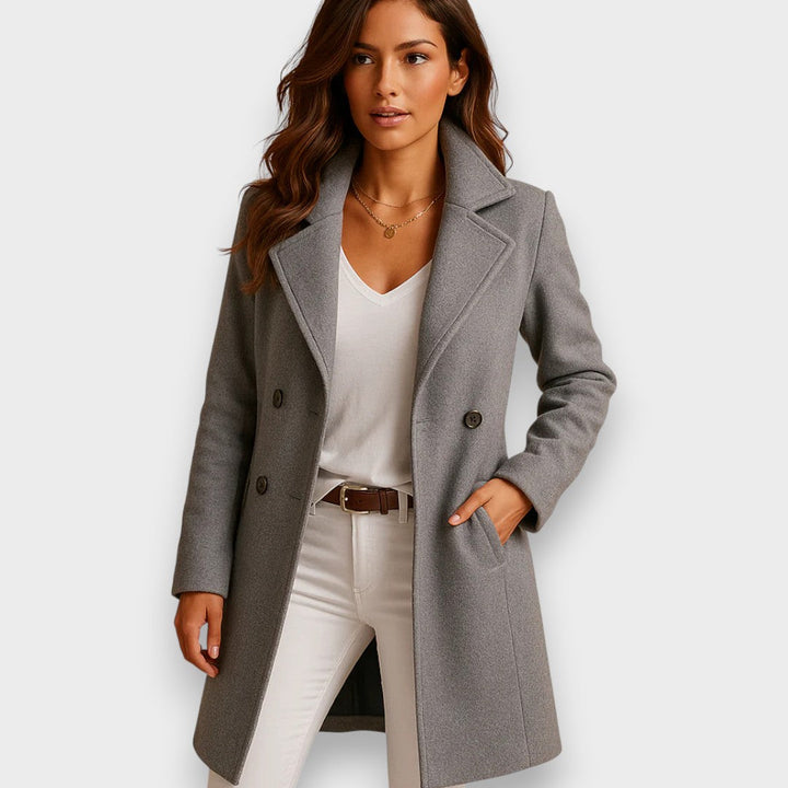 Evelaine™ Structured Wool-Blend Coat