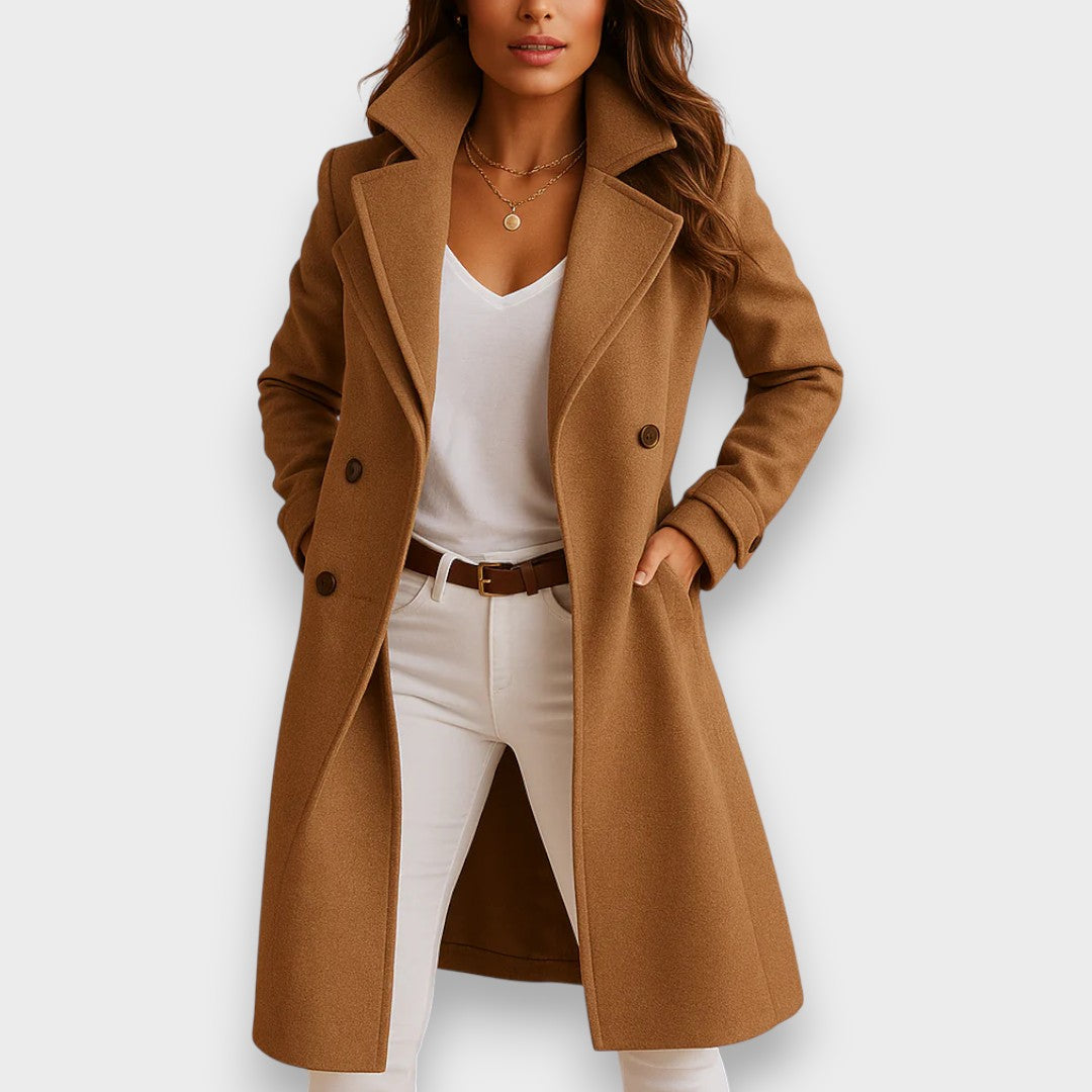 Evelaine™ Structured Wool-Blend Coat